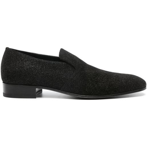 Alexander McQueen slippers con glitter - nero