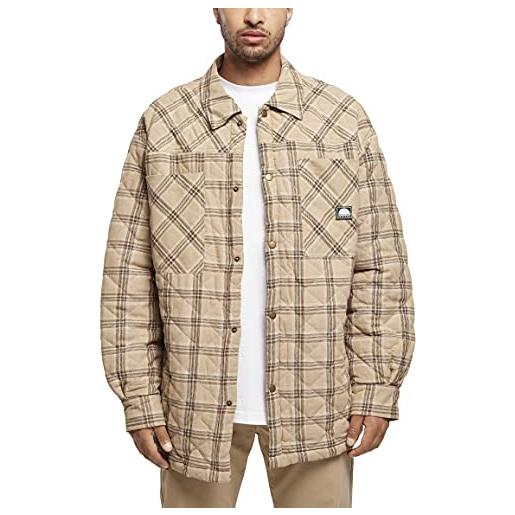 Southpole flannel quilted shirt jacket giacca, sabbia calda, m uomo