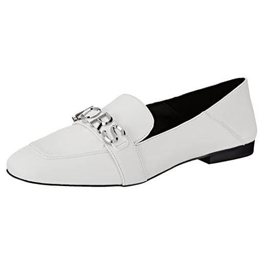 Michael kors madelyn loafer, sneaker donna, optic white, 39.5 eu
