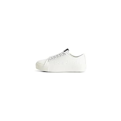 Desigual shoes_street half logo 1000 white, scarpe da ginnastica donna, bianco, 41 eu