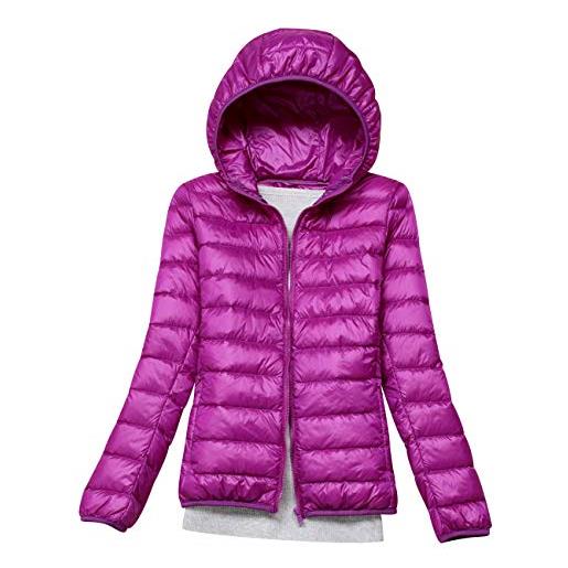 Pengniao piumino leggero donna con cappuccio piumini leggeri giacca piumino leggeri donna giacconi invernali cappotto piumino ultraleggero pesante giubbotti imbottiti giubbini giacca imbottito arancione