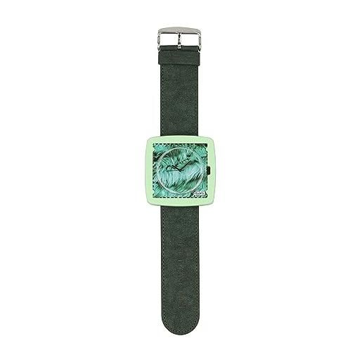 S.T.A.M.P. S. orologio, set di orologi green cat, quadrante con bracciale, orologio da polso, cassa dell'orologio, quadrante alternato, orologio analogico al quarzo, cinturino in nylon, vegano e