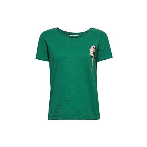 ESPRIT edc by esprit 058cc1k087 t-shirt, multicolore (dark green 300), medium donna