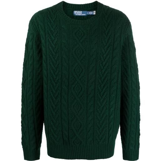 Polo Ralph Lauren maglione con motivo aran - verde
