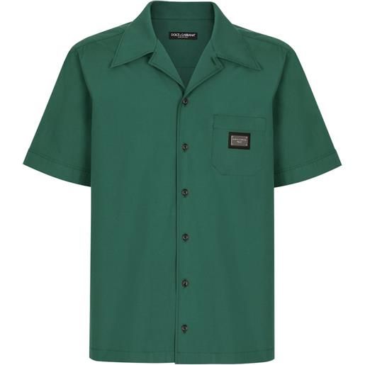 Dolce & Gabbana camicia a maniche corte dg essentials - verde