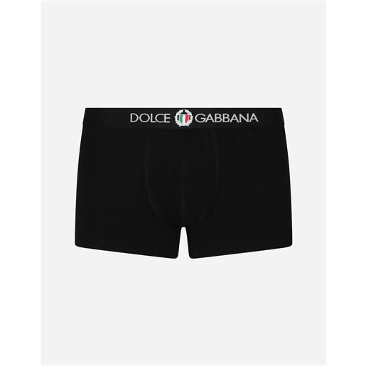 Dolce & Gabbana boxer regular jersey bielastico con stemma