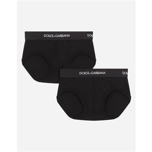 Dolce & Gabbana bi-pack slip in jersey con elastico logato