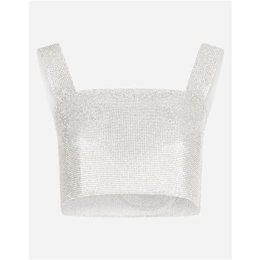 Dolce & Gabbana top in crystal mesh