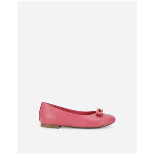 Dolce & Gabbana calfskin ballet flats with bow detail