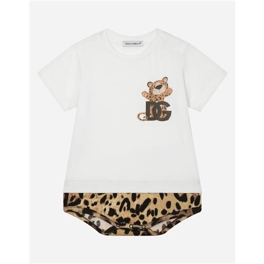 Dolce & Gabbana tutina in jersey stampa baby leo