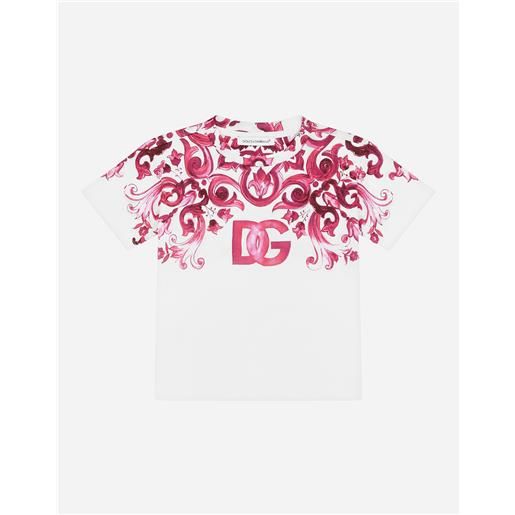 Dolce & Gabbana t-shirt in jersey stampa maiolica