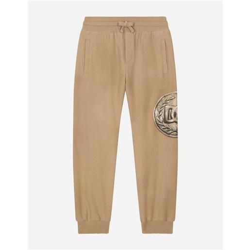 Dolce & Gabbana pantalone jogging in cotone con stampa moneta