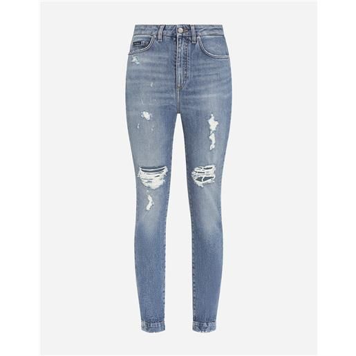 Dolce & Gabbana jeans audrey in denim stretch con rotture