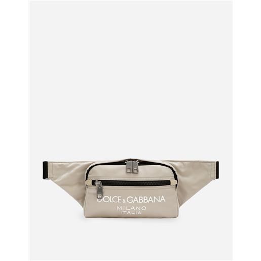 Dolce & Gabbana marsupio piccolo in nylon con logo gommato