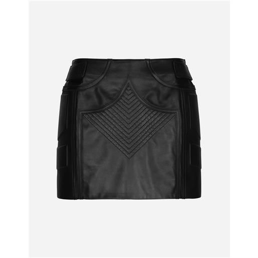 Dolce & Gabbana nappa leather miniskirt