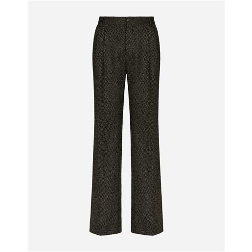 Dolce & Gabbana pantalone gamba dritta lana e alpaca stretch