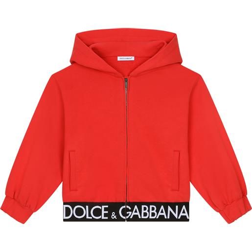 Dolce & Gabbana felpa in jersey con elastico logato
