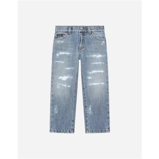 Dolce & Gabbana washed denim jeans with abrasions