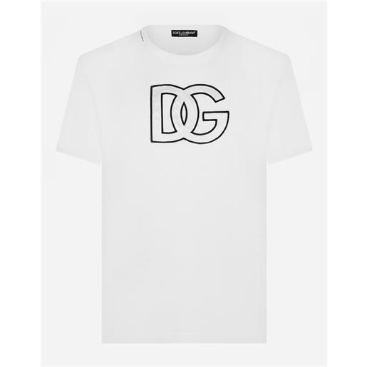 Dolce & Gabbana t-shirt in cotone con patch dg