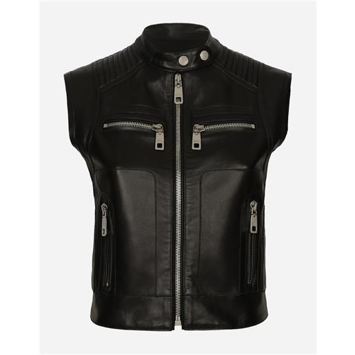 Dolce & Gabbana zip-up leather vest