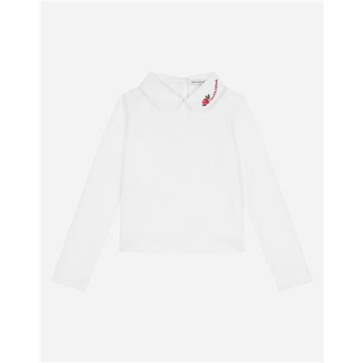 Dolce & Gabbana t-shirt in jersey con ricamo logo