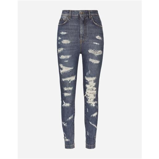 Dolce & Gabbana jeans skinny fit con rotture