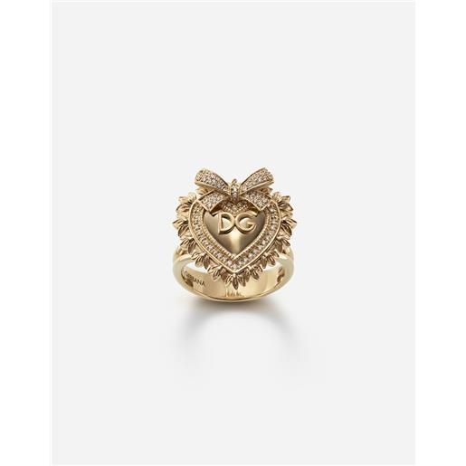 Dolce & Gabbana devotion ring in yellow gold with diamonds