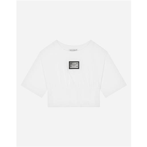 Dolce & Gabbana t-shirt in jersey con dettagli corsetto