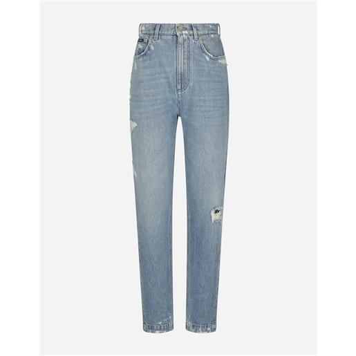 Dolce & Gabbana jeans in denim con piccole rotture