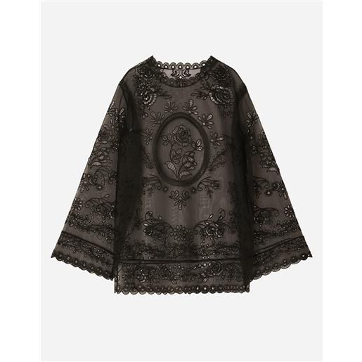 Dolce & Gabbana crinoline a-line dress with inlay embellishment