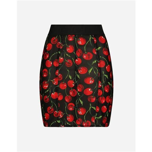 Dolce & Gabbana short marquisette skirt with branded elastic