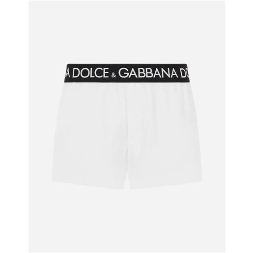Dolce & Gabbana boxer da mare corto con vita elastica logata