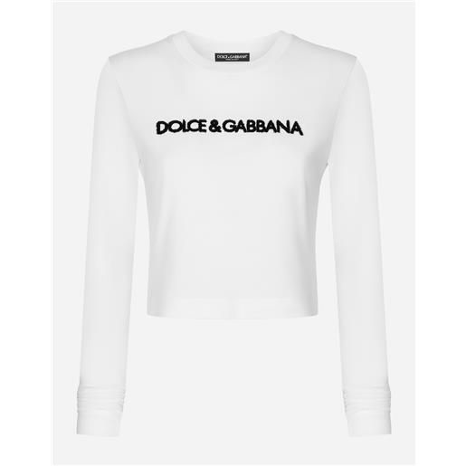 Dolce & Gabbana t-shirt manica lunga con logo dolce&gabbana