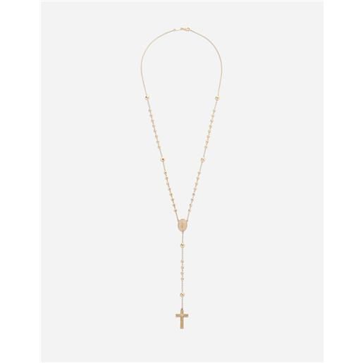 Dolce & Gabbana tradition yellow gold rosary necklace