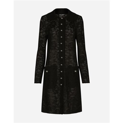 Dolce & Gabbana lace-stitch coat