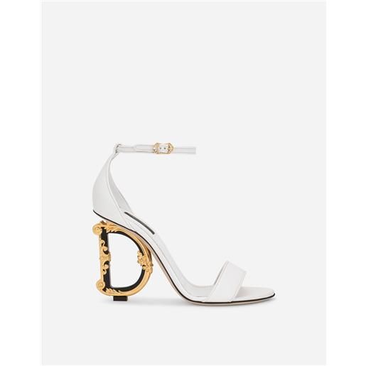 Dolce & Gabbana nappa leather sandals with baroque dg detail