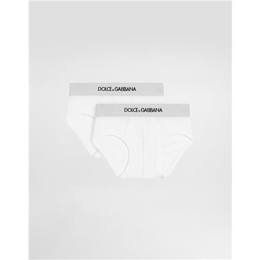 Dolce & Gabbana bi-pack slip in jersey con elastico logato