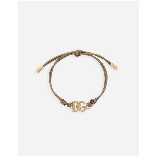 Dolce & Gabbana bracciale con cordoncino e logo dg