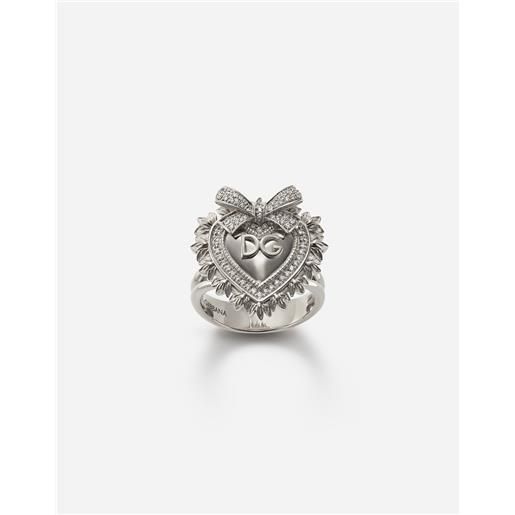 Dolce & Gabbana devotion ring in white gold with diamonds