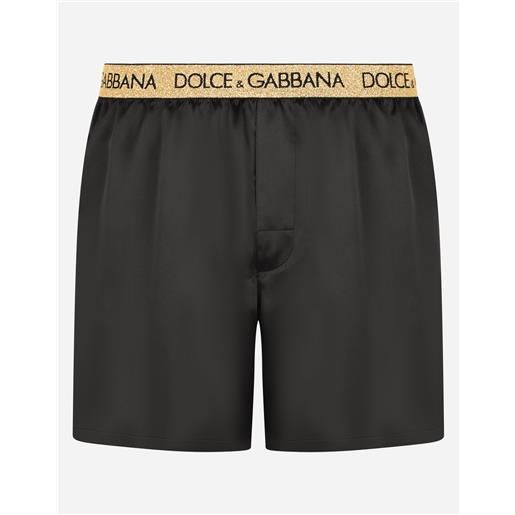 Dolce & Gabbana silk satin boxer shorts with sleep mask