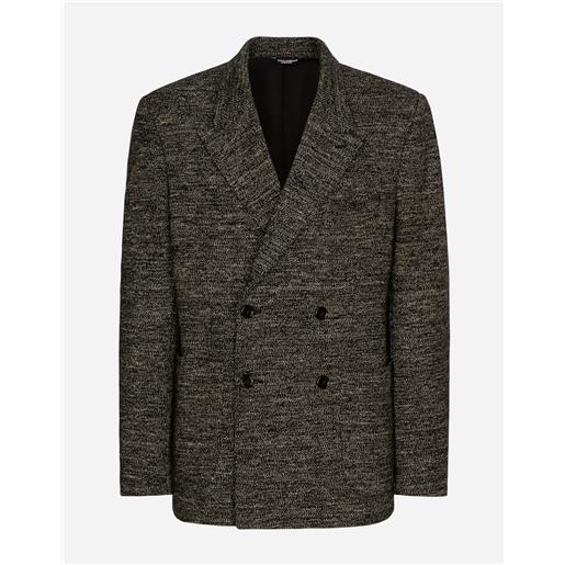 Dolce & Gabbana giacca doppiopetto jersey lana e cotone
