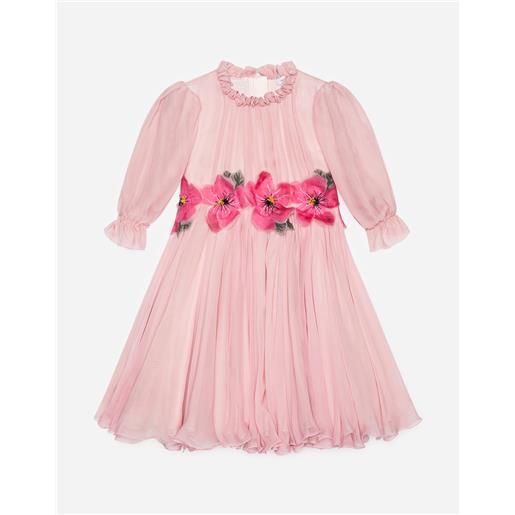 Dolce & Gabbana chiffon dress with embroidered flowers