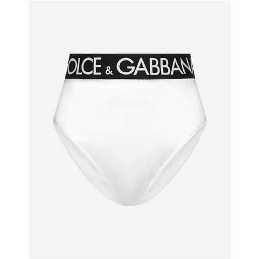 Dolce & Gabbana high-waisted satin briefs with branded elastic