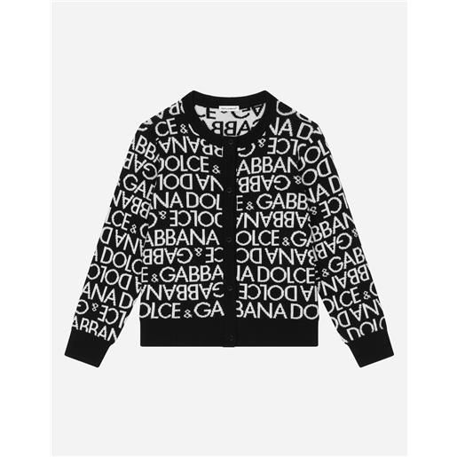 Dolce & Gabbana cardigan in maglia con logo jacquard allover