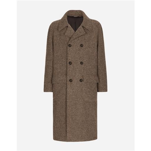 Dolce & Gabbana cappotto doppiopetto lana alpaca melange