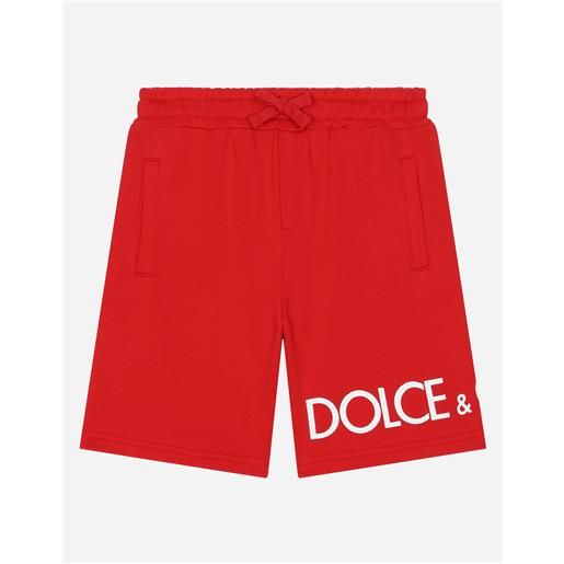 Dolce & Gabbana bermuda jogging in jersey con stampa logo