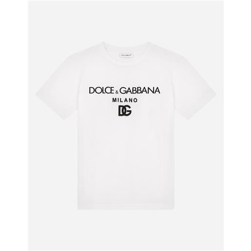 Dolce & Gabbana t-shirt in jersey ricamo dg