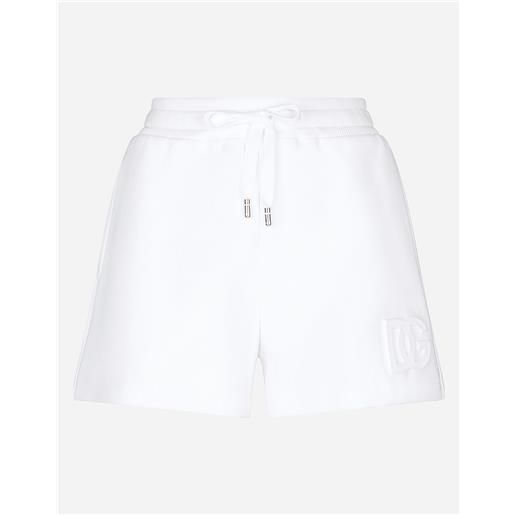Dolce & Gabbana shorts in jersey con logo dg a rilievo