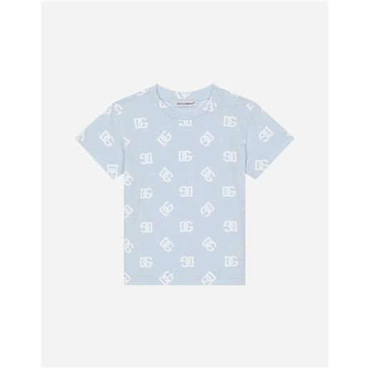 Dolce & Gabbana t-shirt in jersey stampa dg logo allover