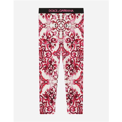 Dolce & Gabbana leggings in interlock stampa maiolica